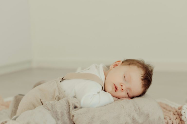 Portrait of a newborn baby sleeping